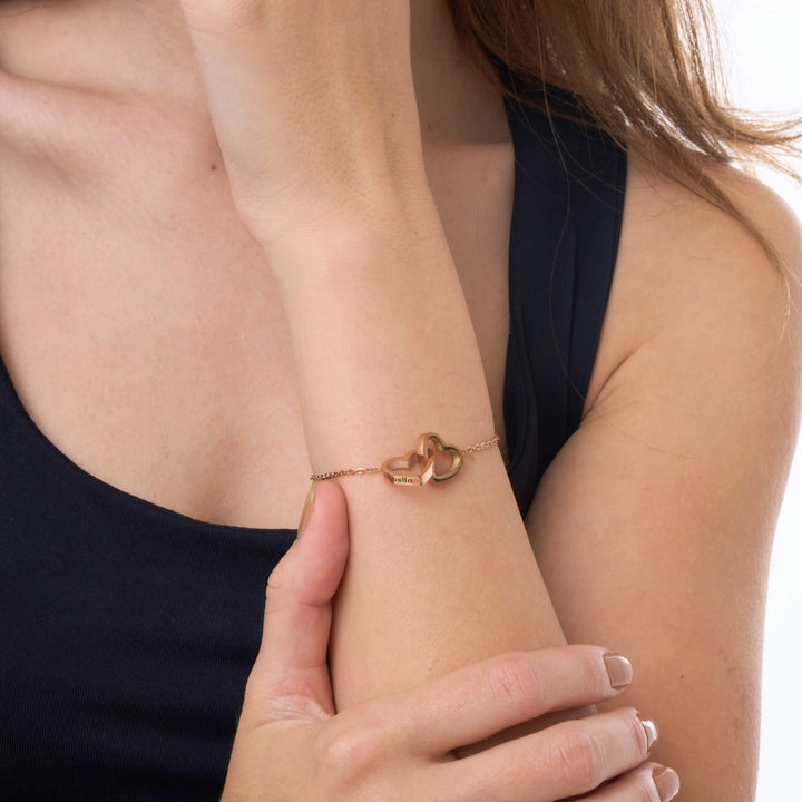 สร้อยข้อมือสองหัวใจส่วนตัว