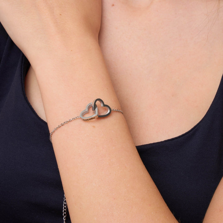 สร้อยข้อมือสองหัวใจส่วนตัว